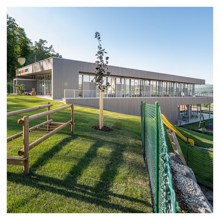 Der Kindergarten von St. Bartholomä. Ansicht von außen